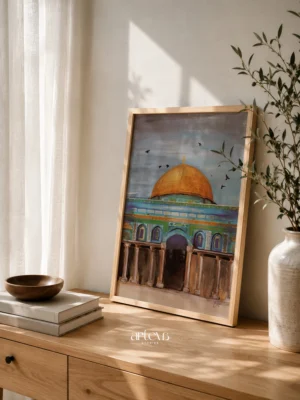 Dome of the Rock - Al Aqsa Moody Sky | Palestine Art
