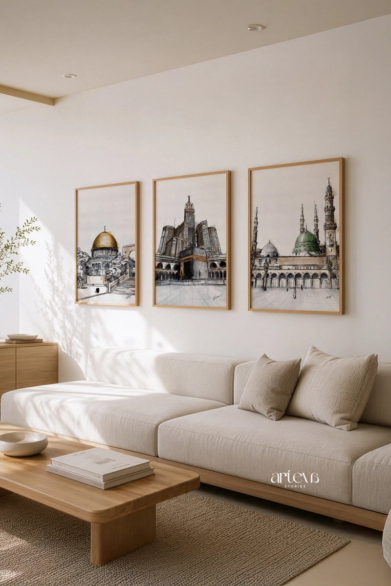 Islamic wall art Arteva di ruang keluarga