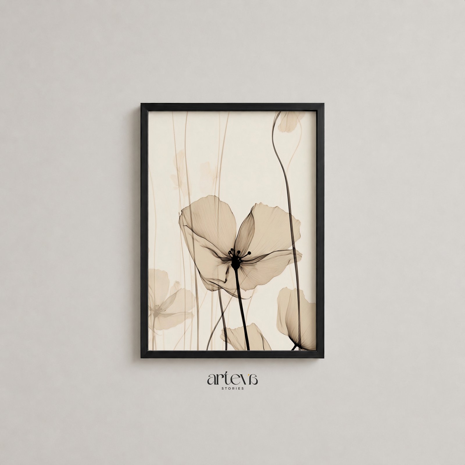 Revived Bloom - Soft Botanical Wall Art - Gambar 4