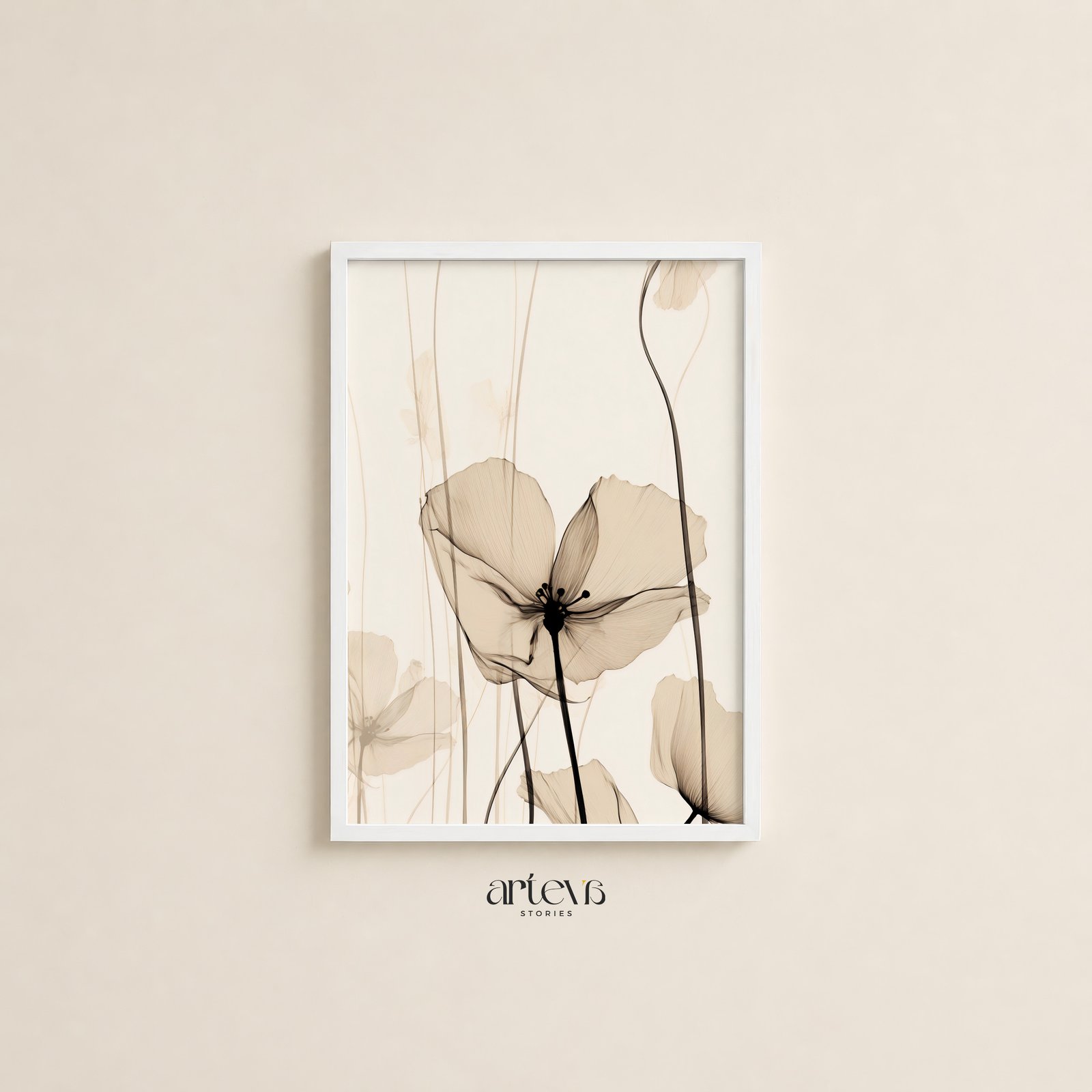 Revived Bloom - Soft Botanical Wall Art - Gambar 3