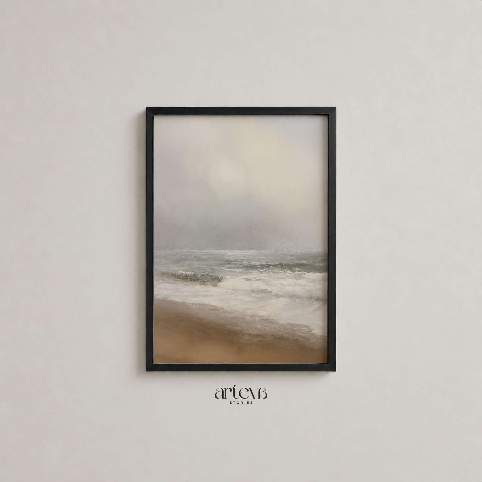 Shoreline Silence - Vintage Coastal - Gambar 2