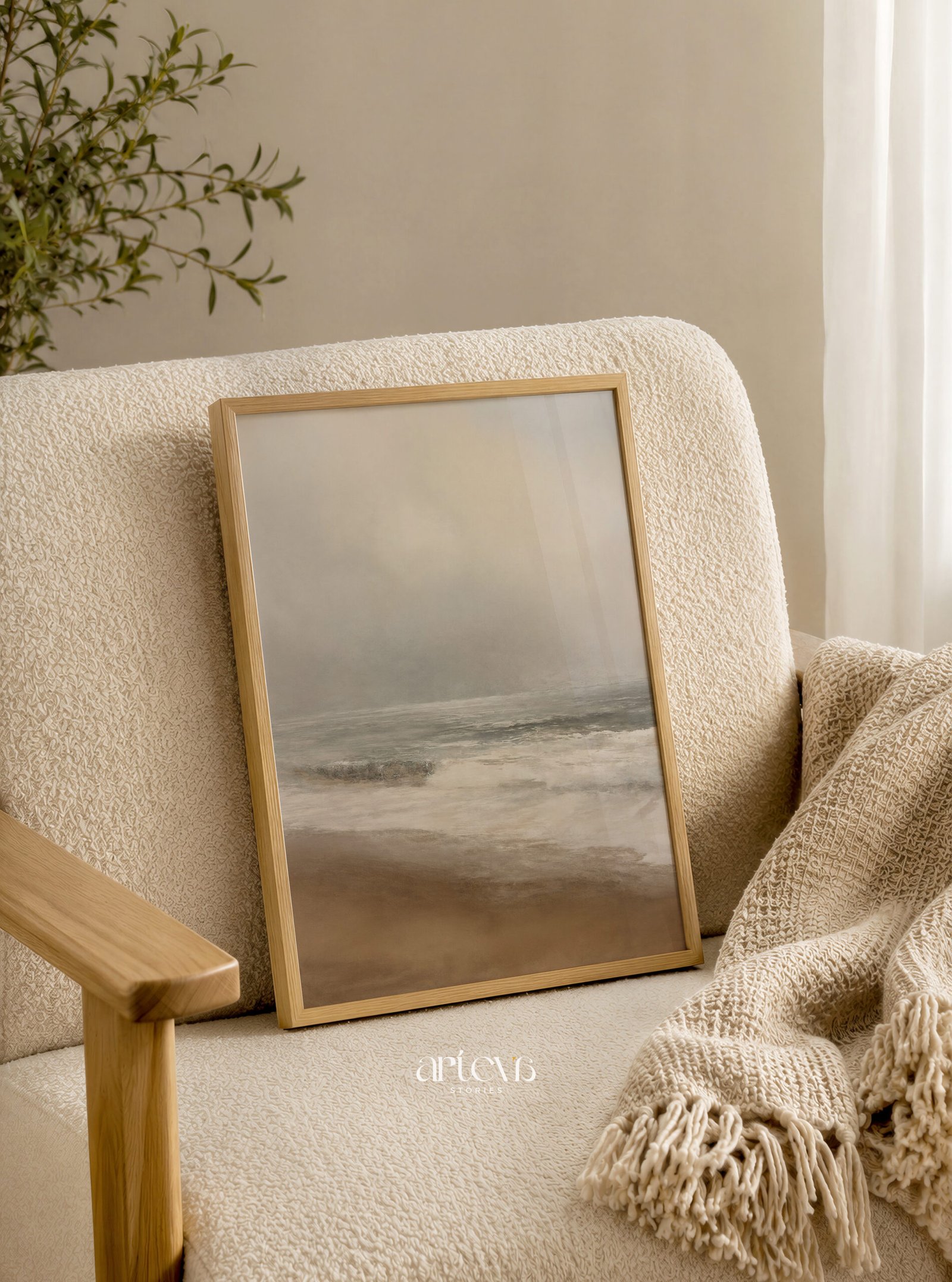 Shoreline Silence - Vintage Coastal - Gambar 5