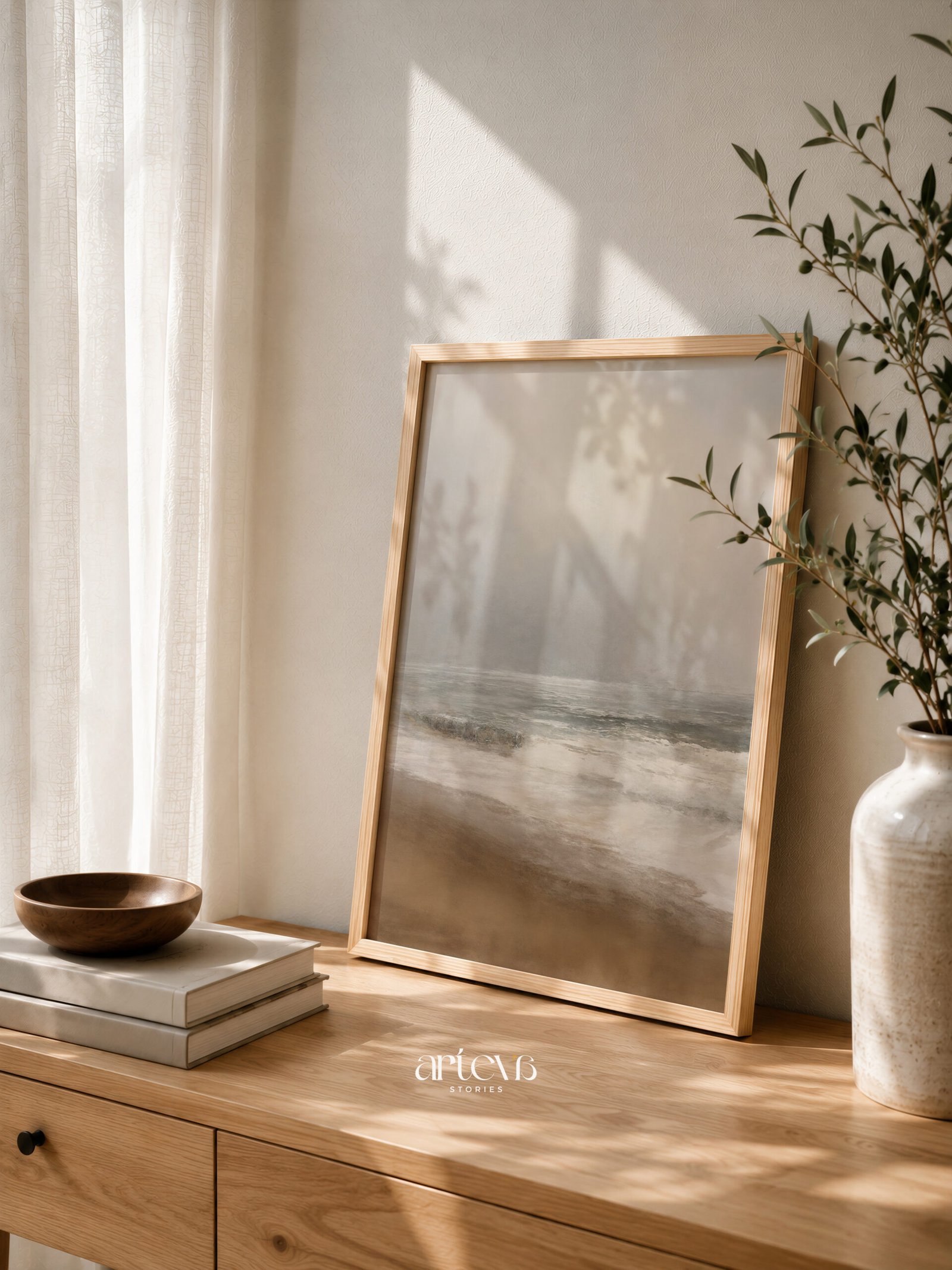 Shoreline Silence - Vintage Coastal - Gambar 8