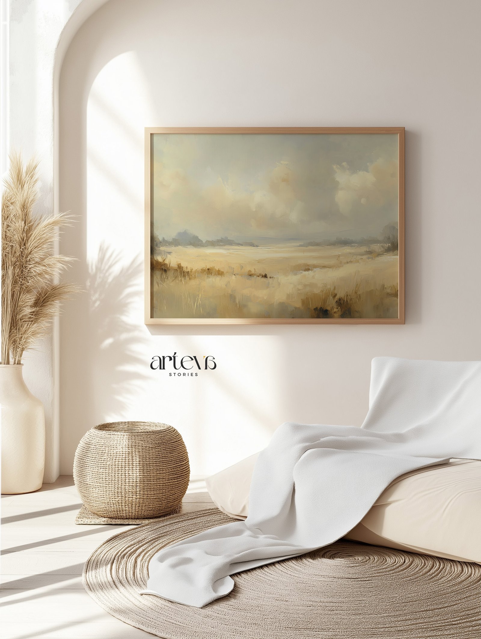 Empty Field with Soft Sky - Earth & Fields Series - Gambar 3