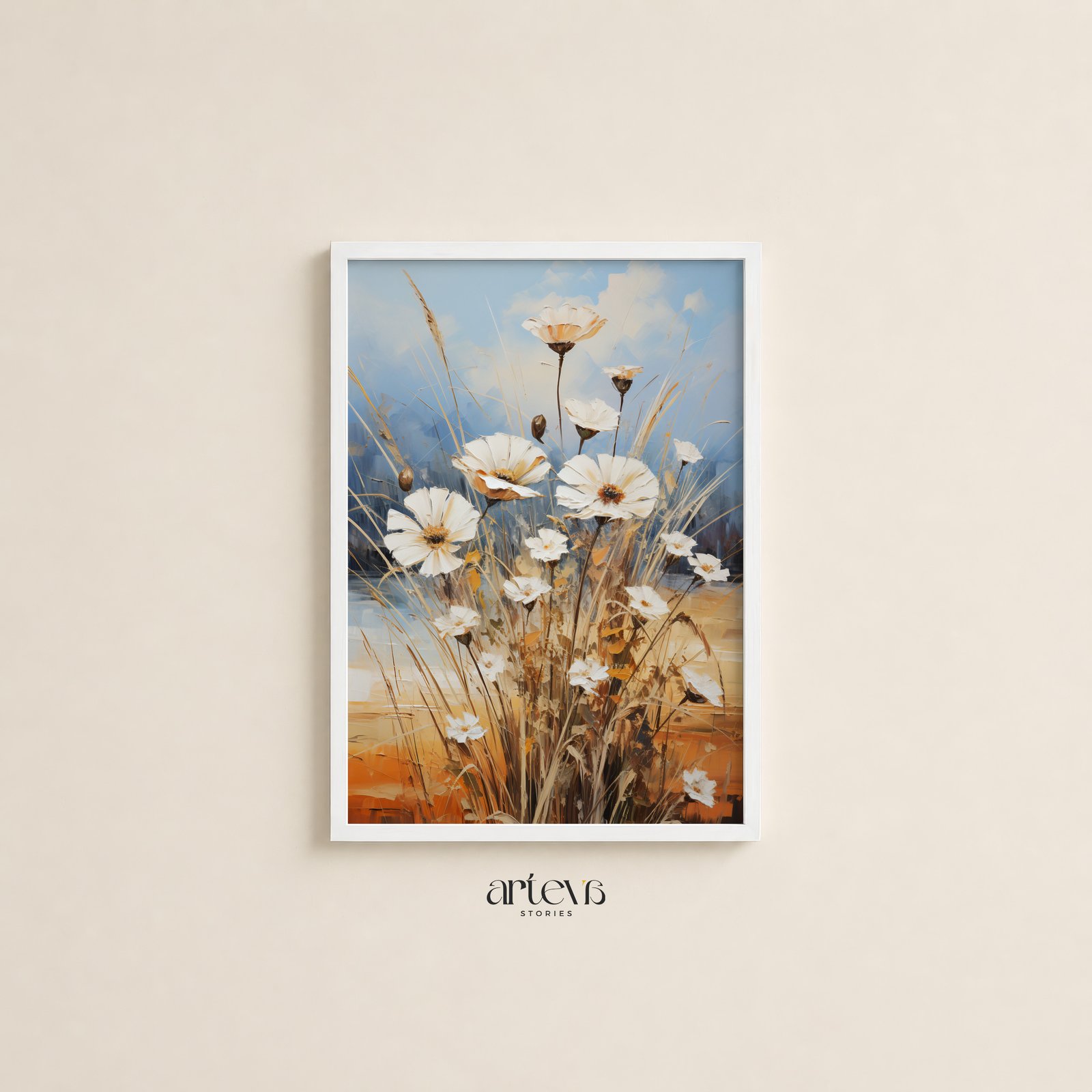 Spiros' Dream – Soft Meadow Floral Wall Art - Gambar 4