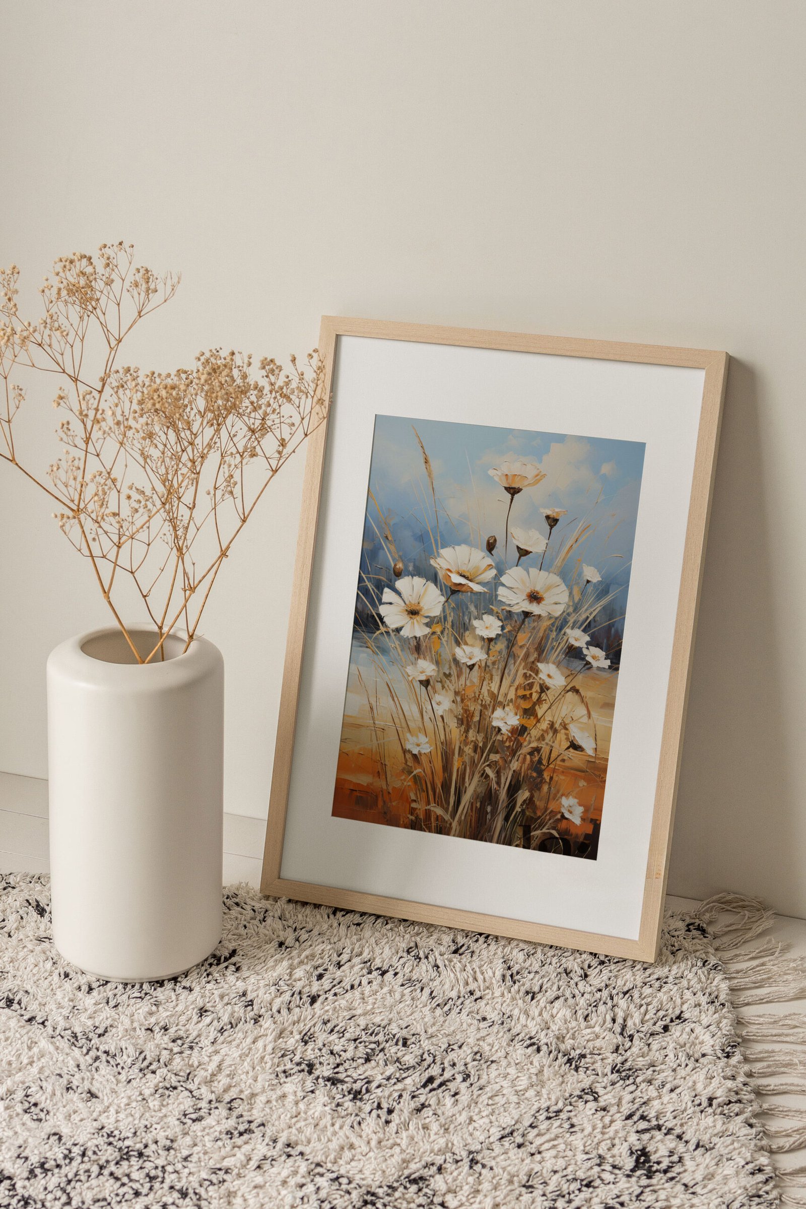 Spiros' Dream – Soft Meadow Floral Wall Art - Gambar 6