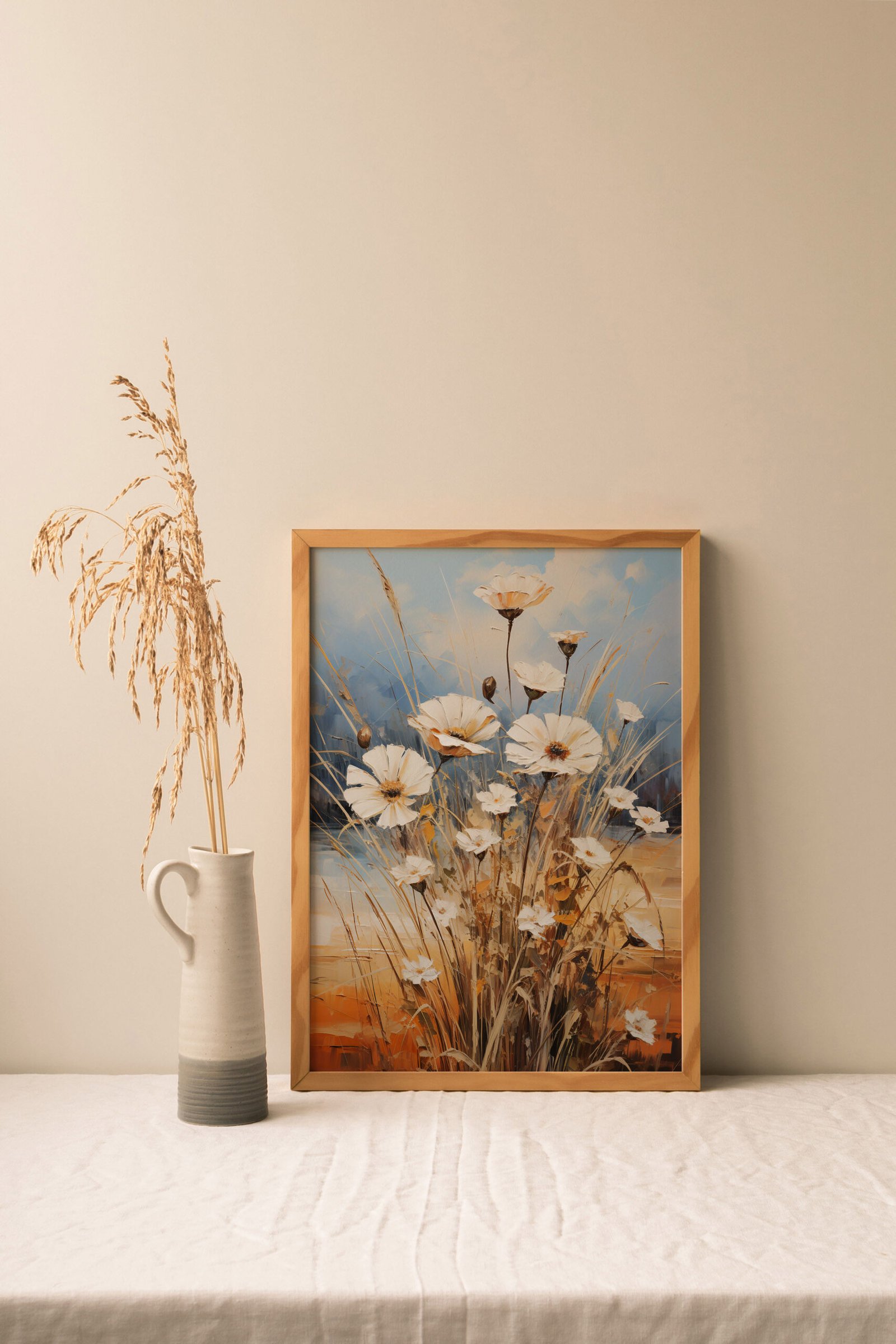 Spiros' Dream – Soft Meadow Floral Wall Art - Gambar 5