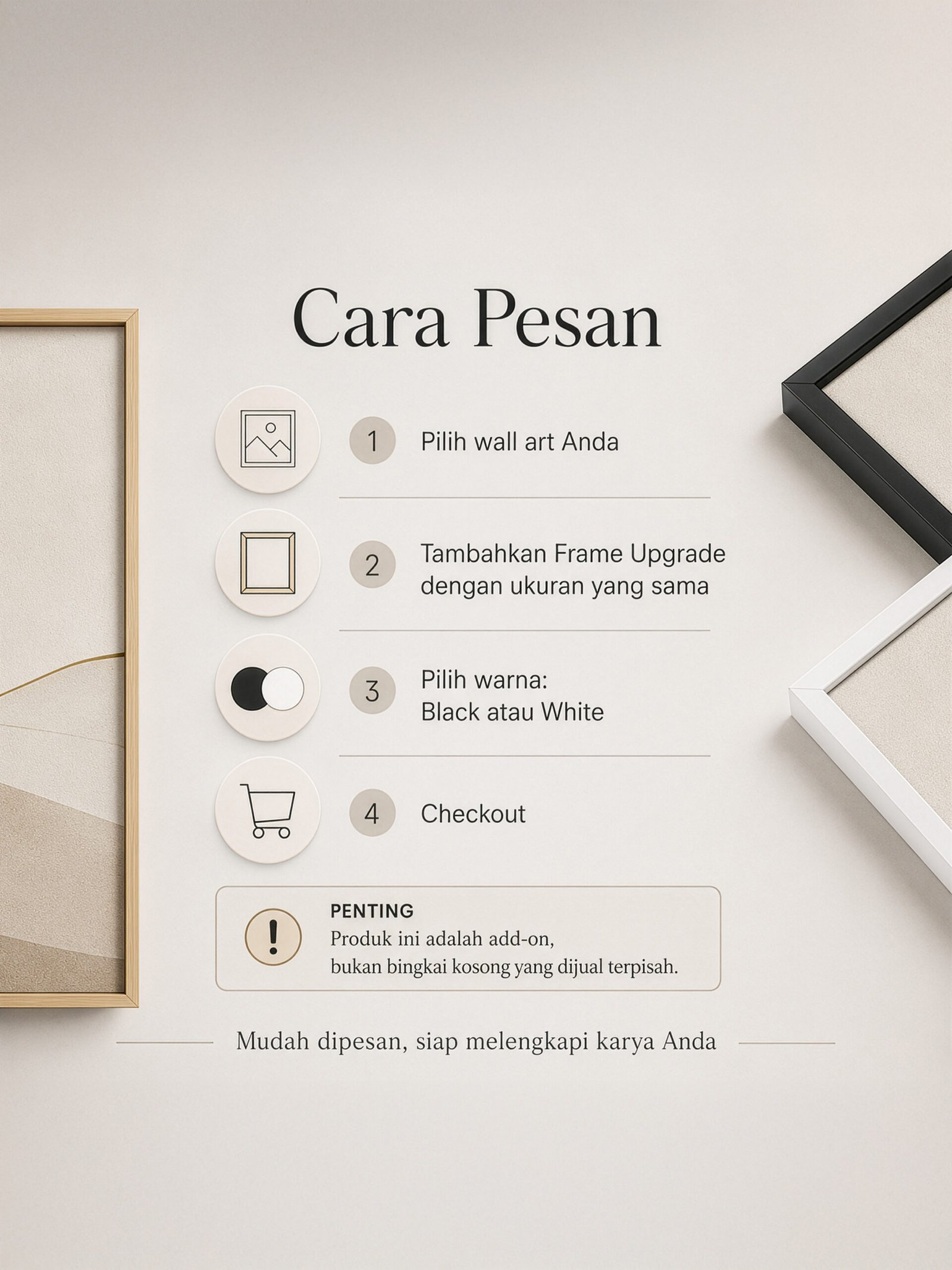 Add-on Bingkai Warna | Frame Upgrade Black & White - Gambar 8