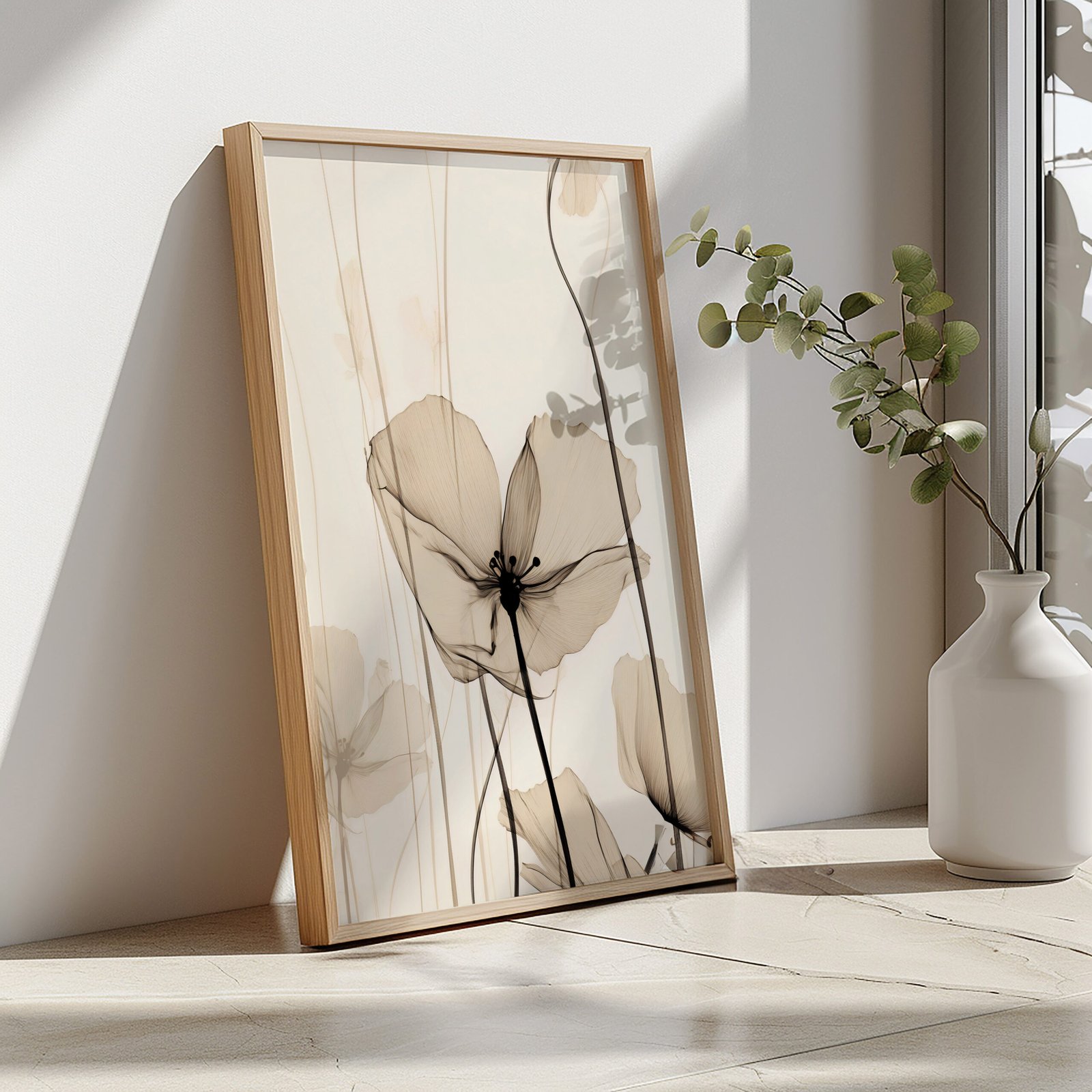 Revived Bloom - Soft Botanical Wall Art - Gambar 5
