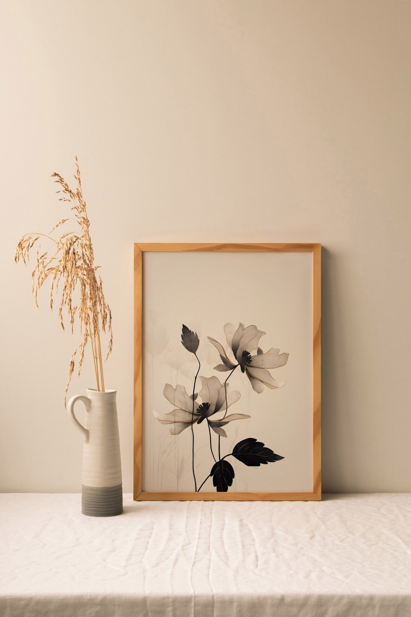 Timeless Tranquility – Delicate Floral Wall Art - Gambar 6