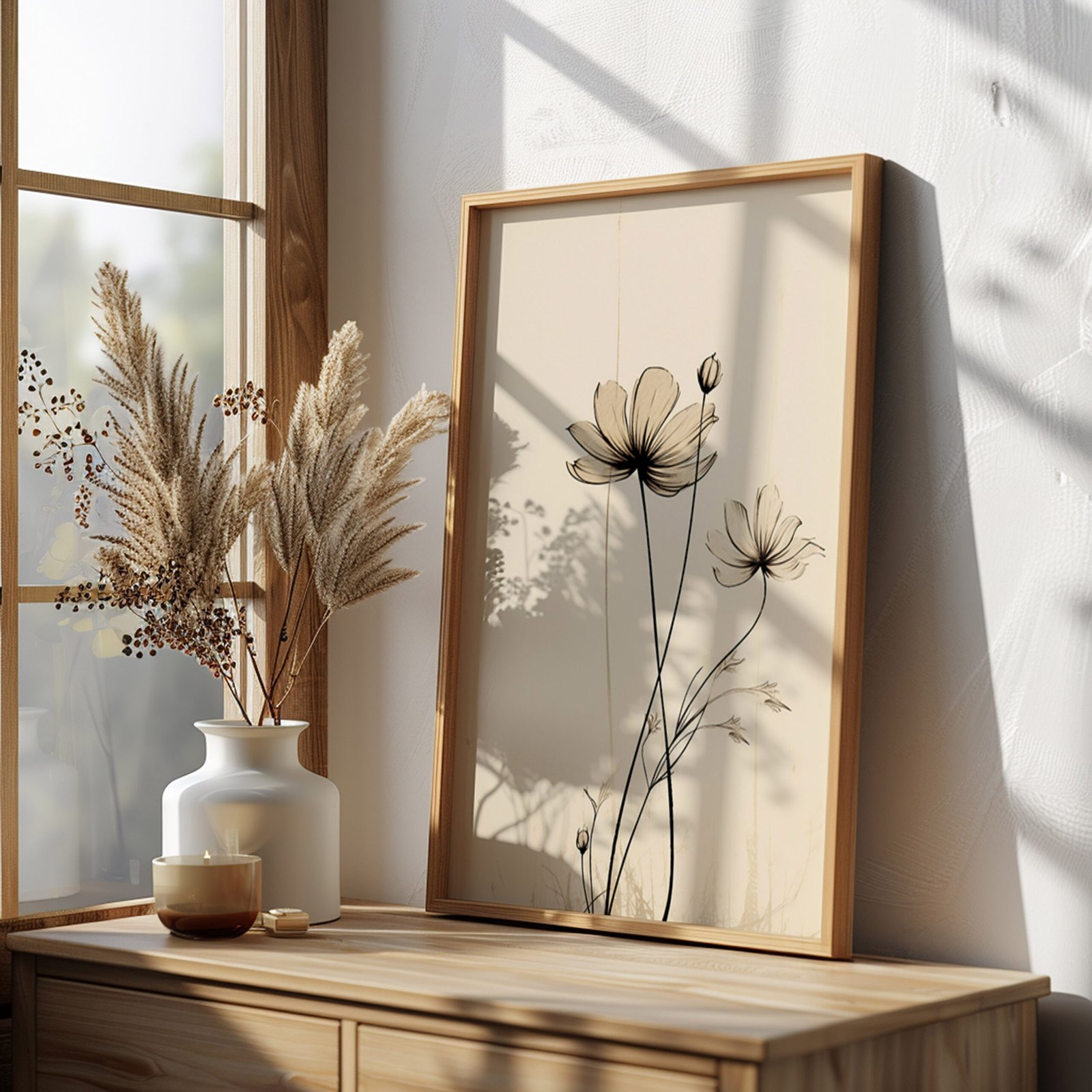 Harvest Hues - Minimalist Botanical Wall Art - Gambar 4