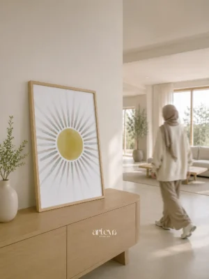 Sun Light Minimal Abstract Wall Art