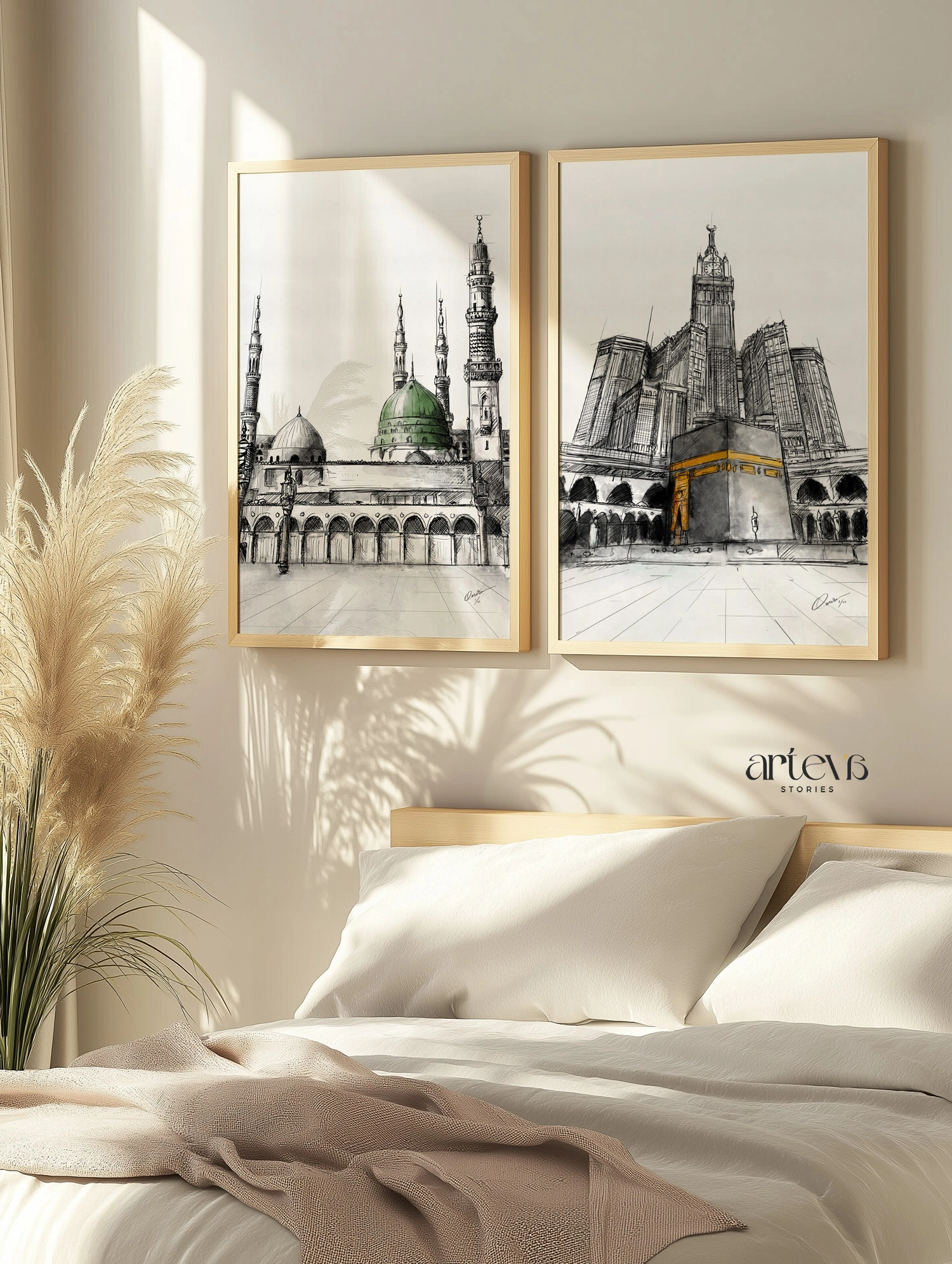 Set 2 Sketsa Ka'bah & Masjid Nabawi - Iconic Edition - Gambar 2