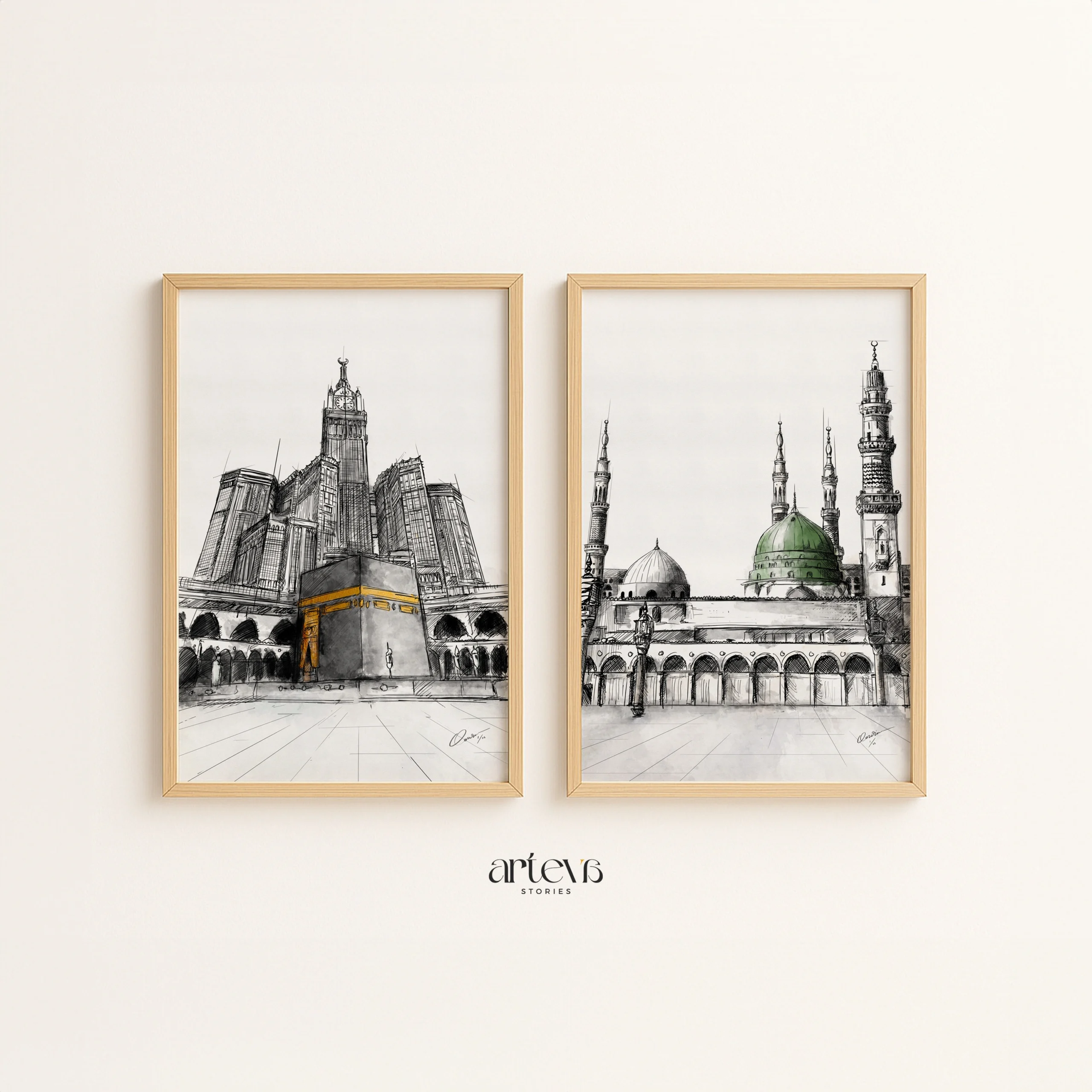 Set 2 Sketsa Ka'bah & Masjid Nabawi - Iconic Edition - Gambar 12