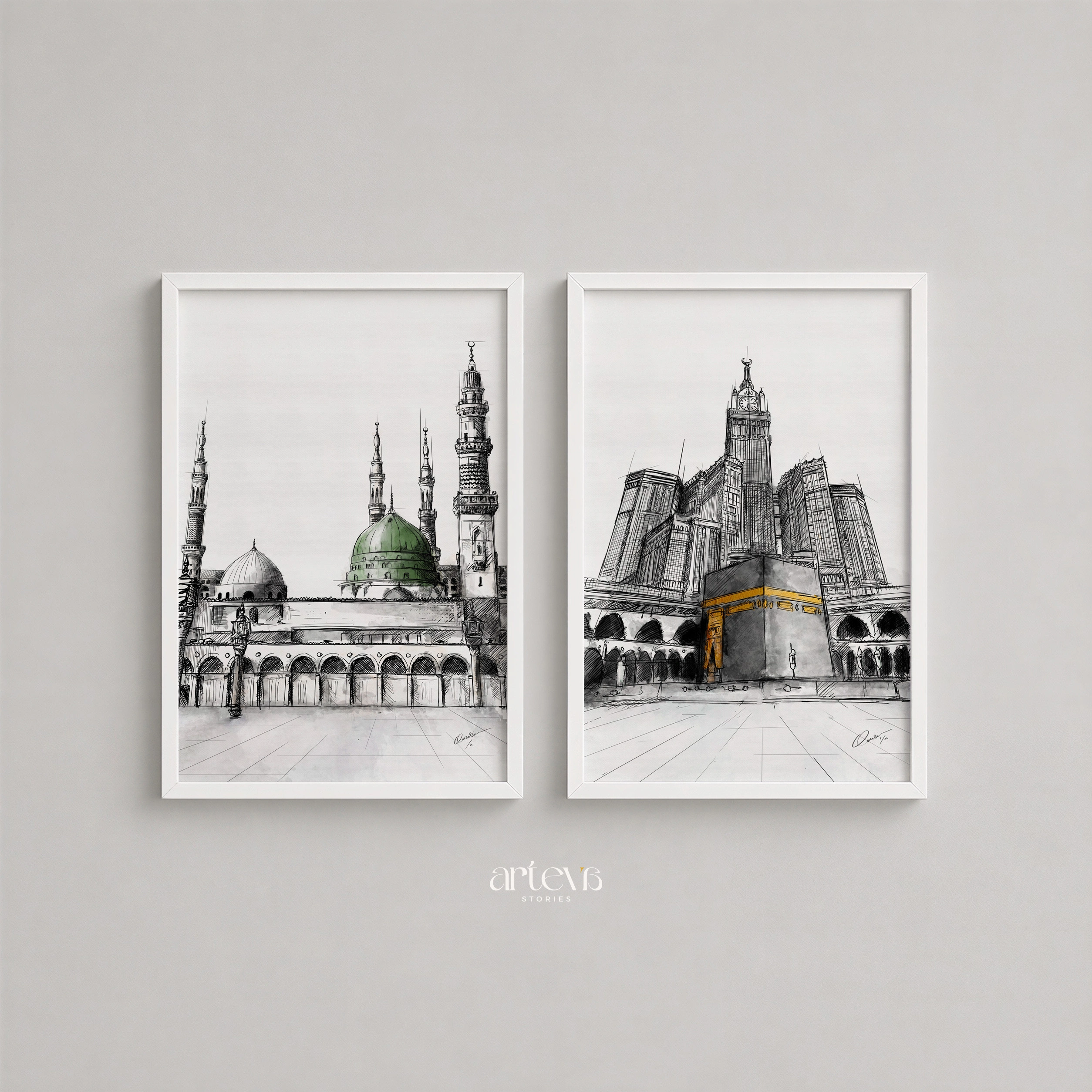 Set 2 Sketsa Ka'bah & Masjid Nabawi - Iconic Edition - Gambar 14